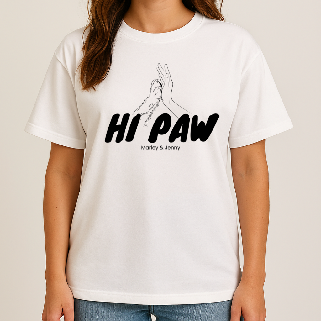 Hi Paw Personalisierbares Premium Shirt