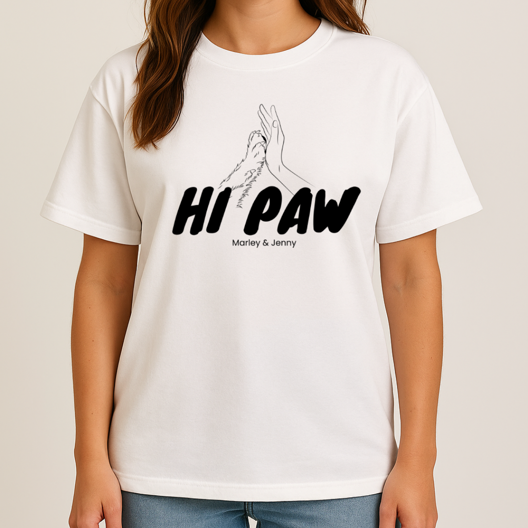 Hi Paw Personalisierbares Premium Shirt