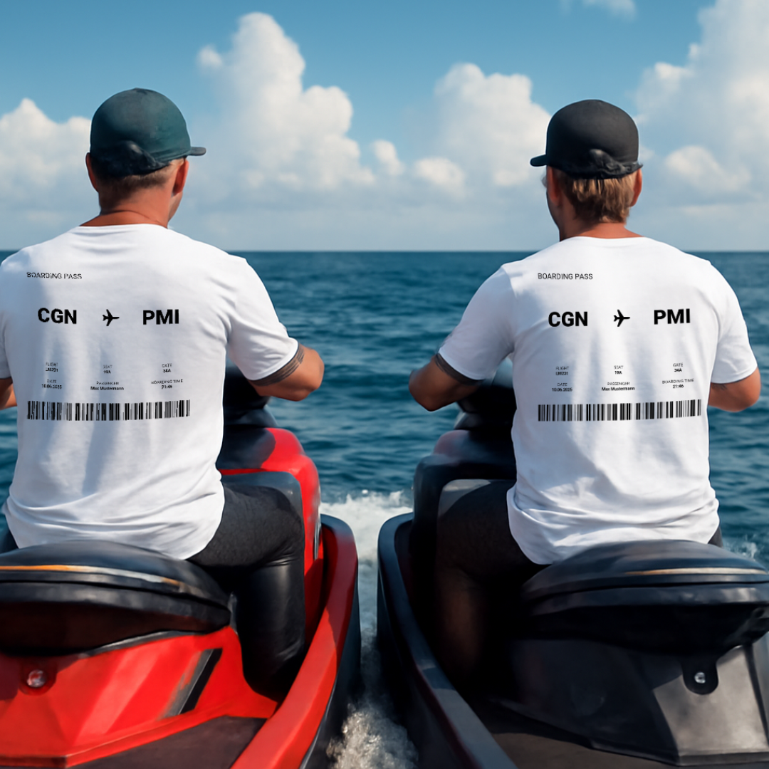 Boarding Pass Personalisierbares Premium Shirt