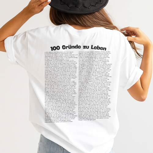 100 Gründe zu Leben Oversized Shirt