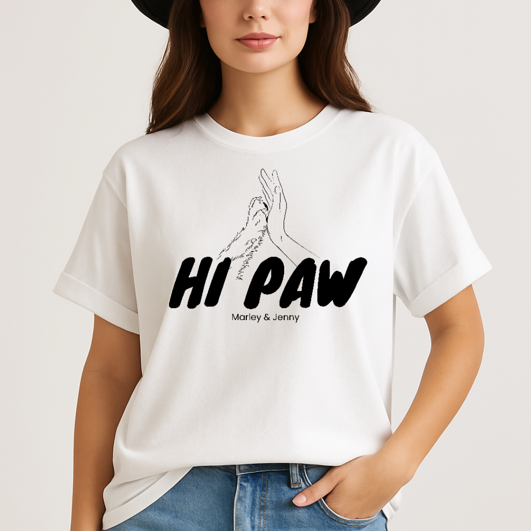 Hi Paw Personalisierbares Premium Shirt