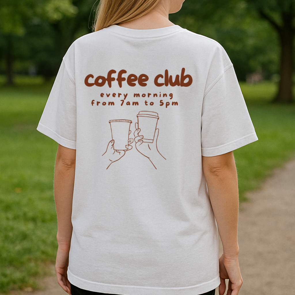 Coffee Club Oversized Shirt