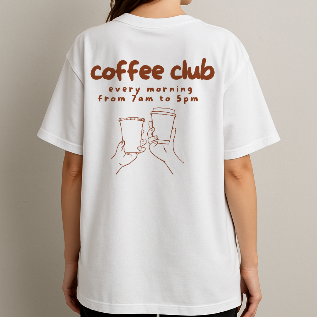 Coffee Club Oversized Shirt