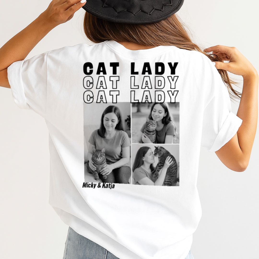 Cat Lady Personalisierbarer Oversized Shirt