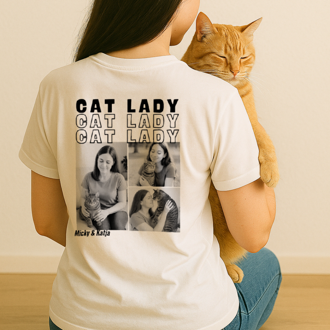 Cat Lady Personalisierbarer Oversized Shirt