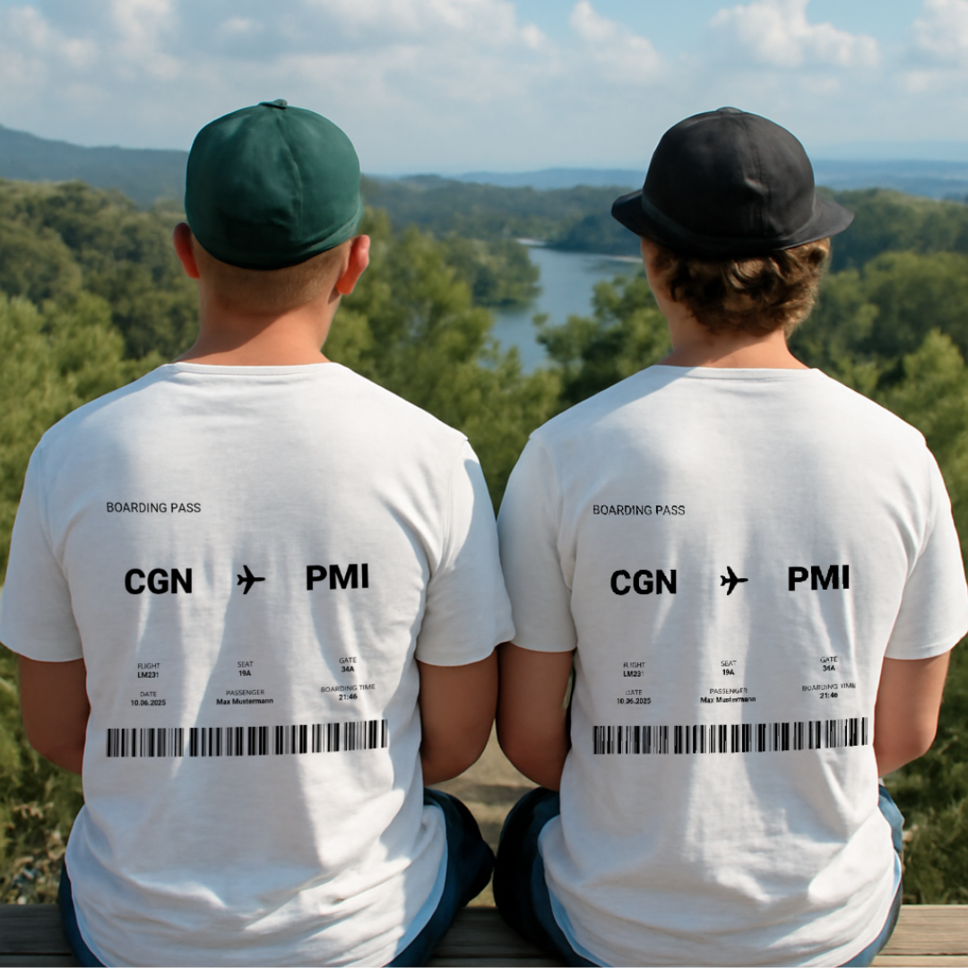 Boarding Pass Personalisierbares Premium Shirt