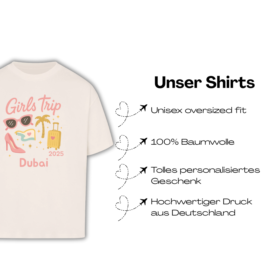 Girls Trip Personalisierbares Oversized Shirt