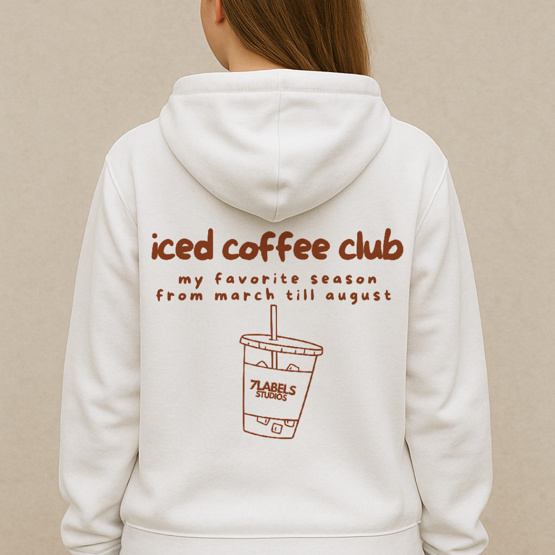 Iced Coffee Backprint Oversized Hoodie