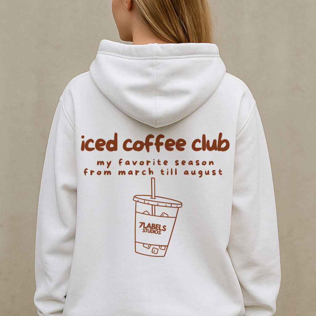 Iced Coffee Backprint Oversized Hoodie