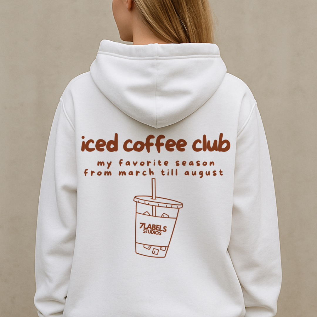 Iced Coffee Backprint Oversized Hoodie