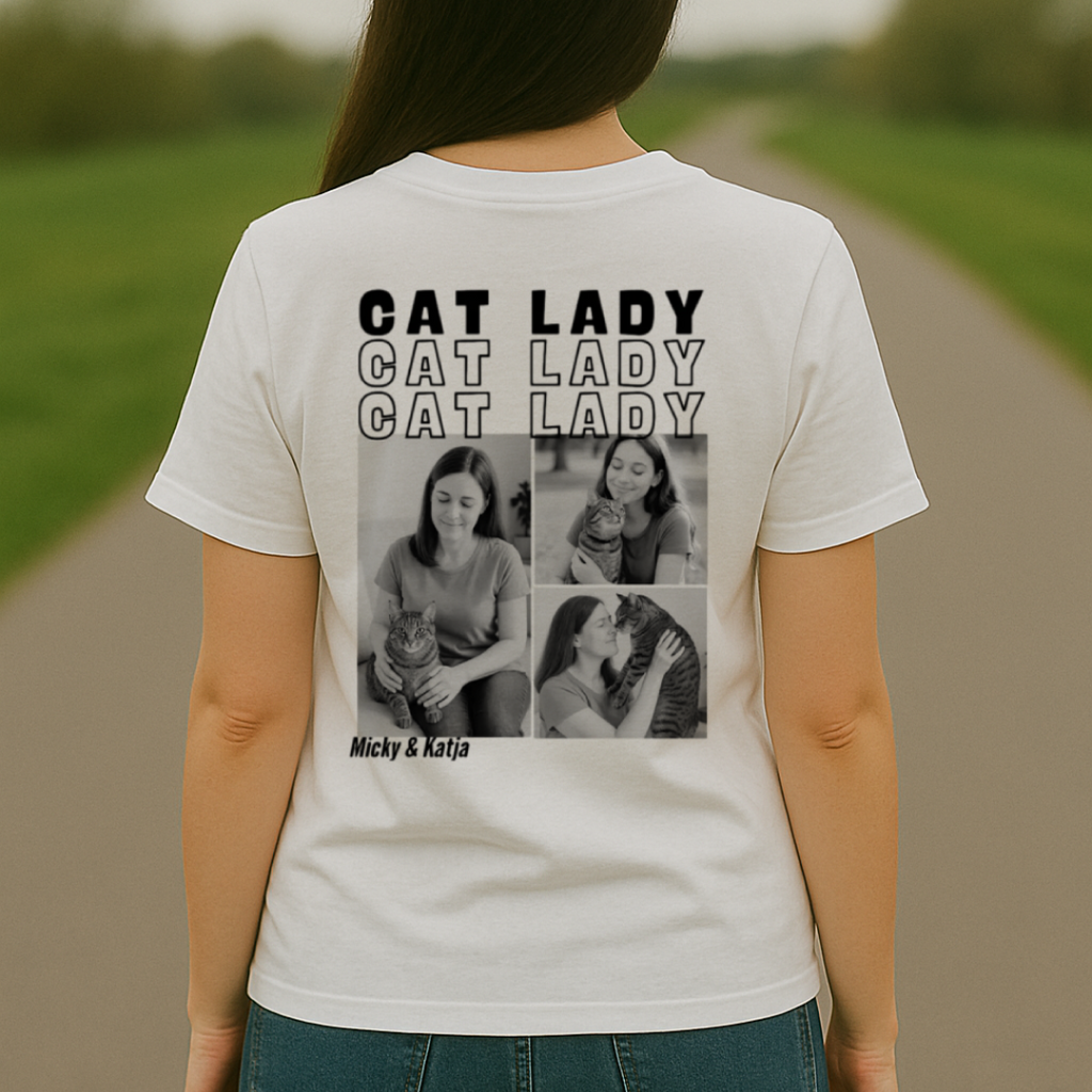 Cat Lady Personalisierbarer Premium Shirt