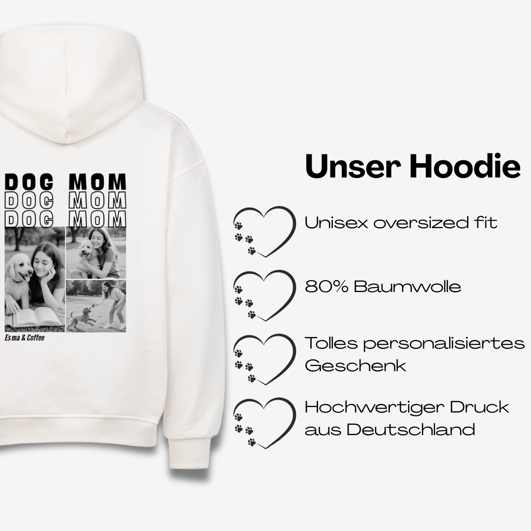 Dog Mom Personalisierbarer Premium Oversized Hoodie