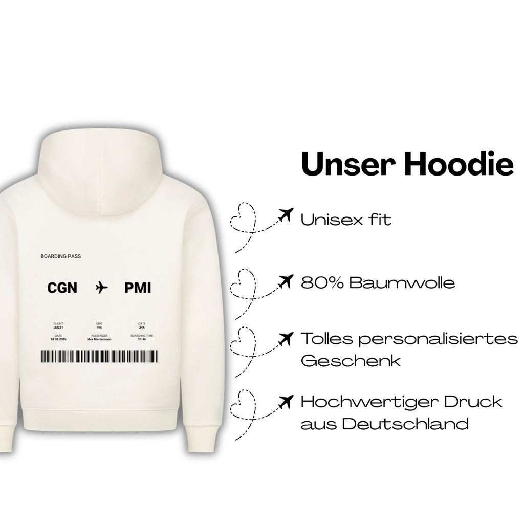 Boarding Pass Premium Hoodie
