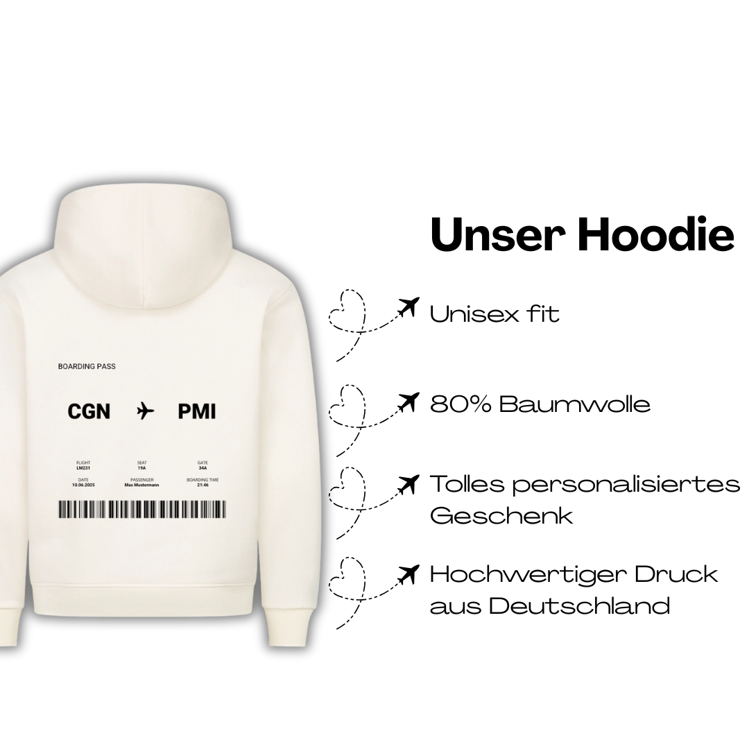 Boarding Pass Premium Hoodie