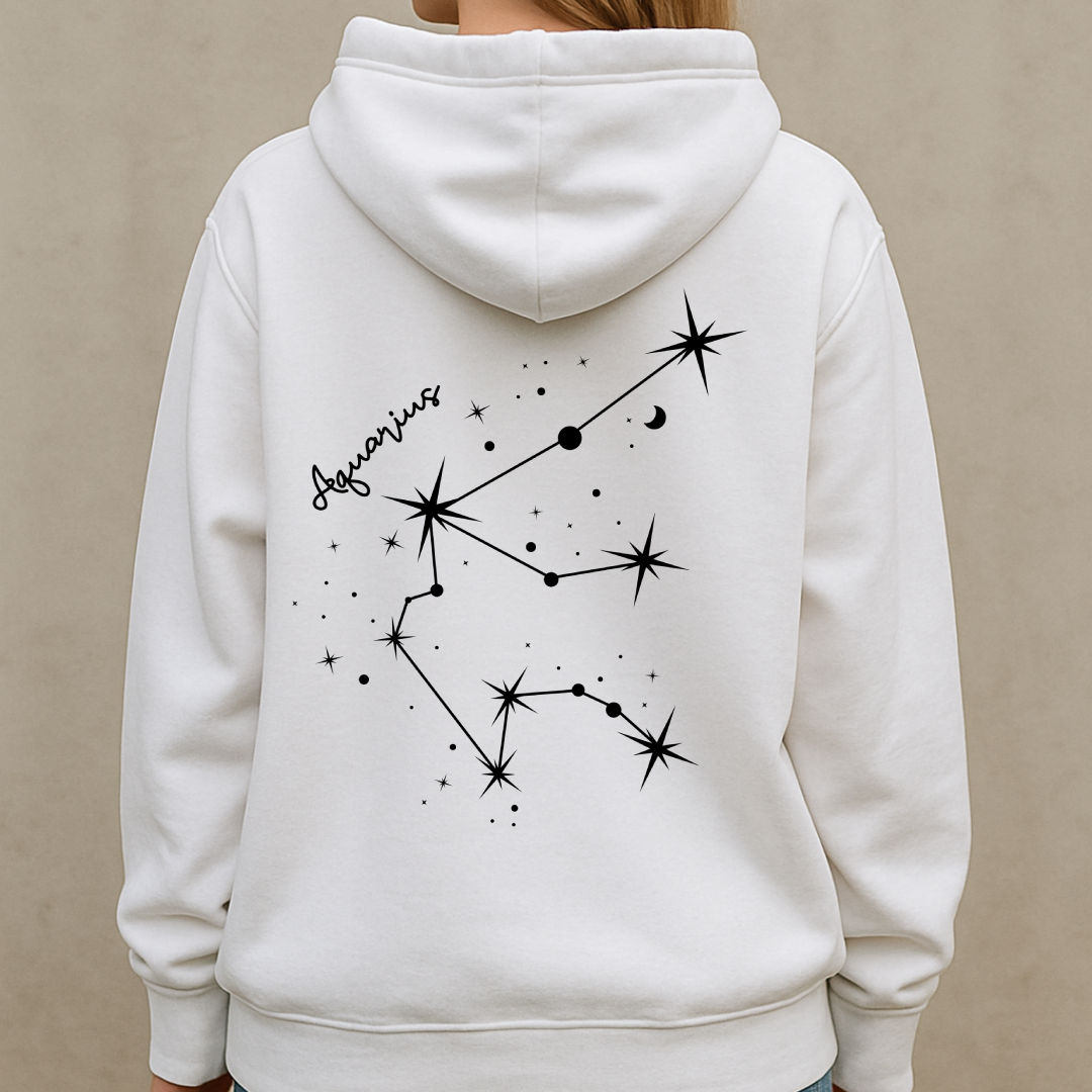 Oversized Wassermann Sternzeichen Hoodie