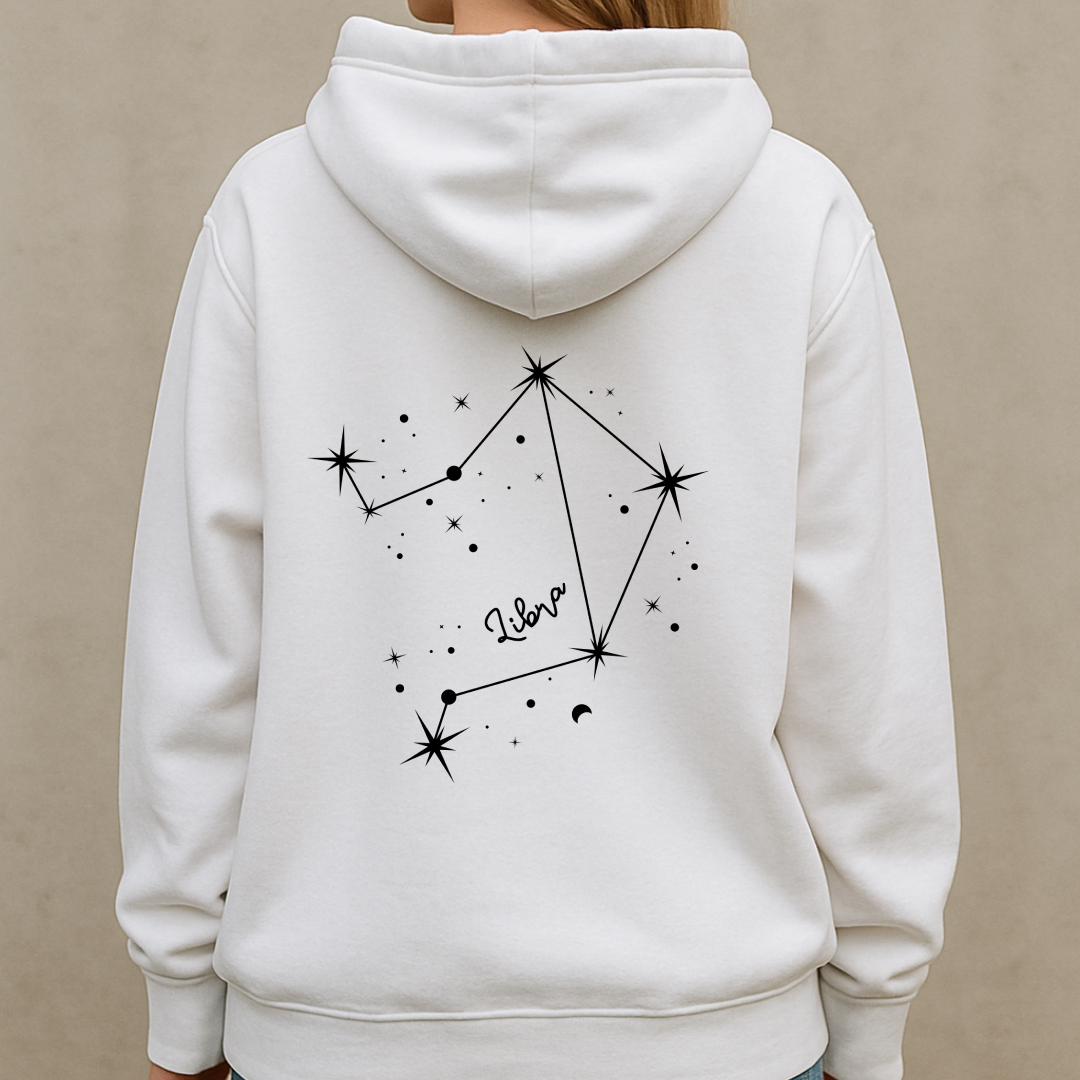 Oversized Waage Sternzeichen Hoodie