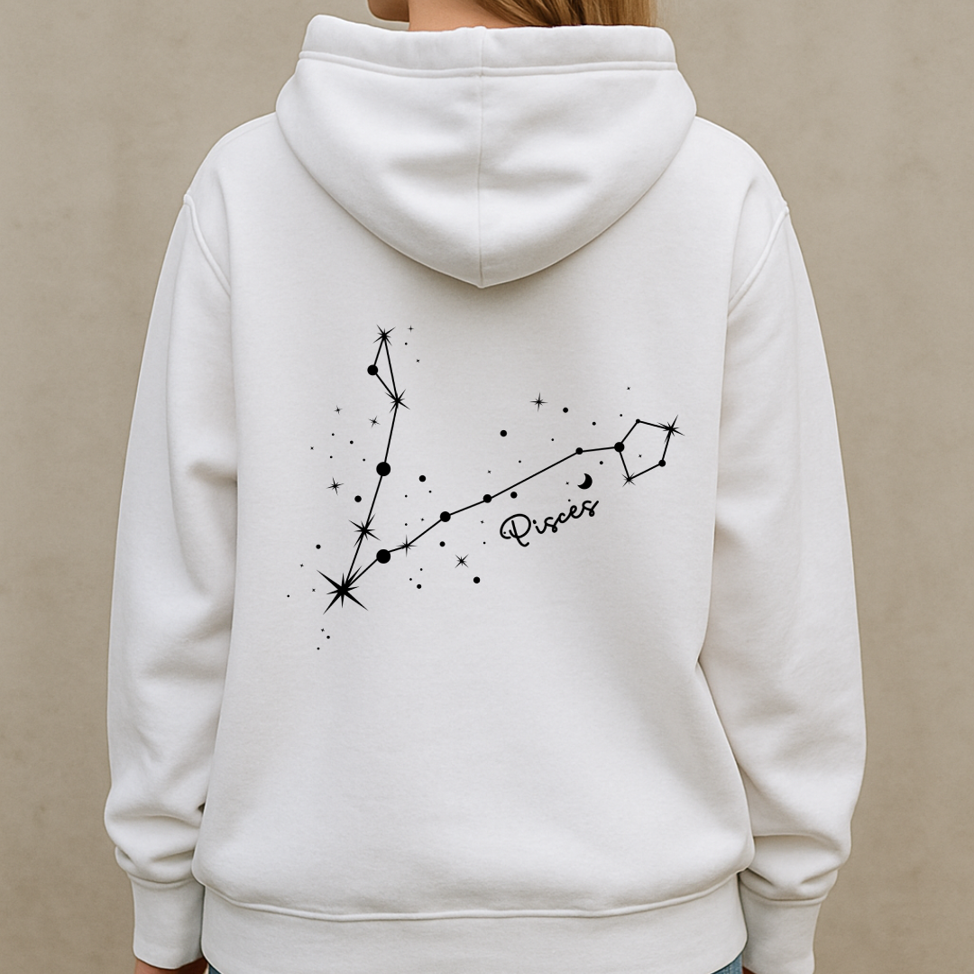 Oversized Fische Sternzeichen Hoodie