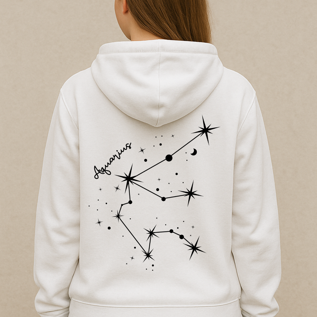 Oversized Wassermann Sternzeichen Hoodie