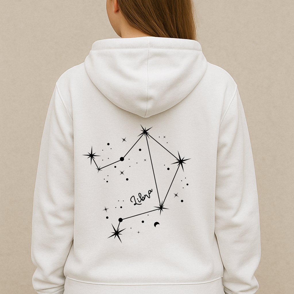 Oversized Waage Sternzeichen Hoodie