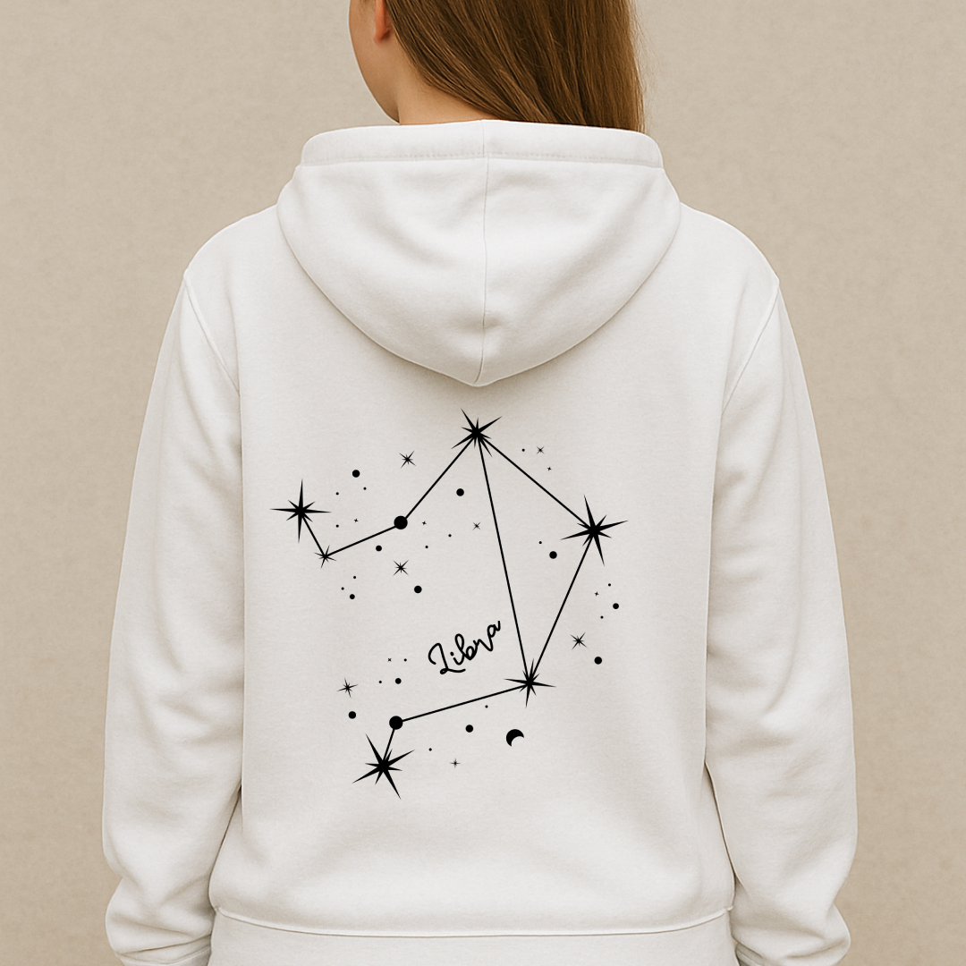 Oversized Waage Sternzeichen Hoodie