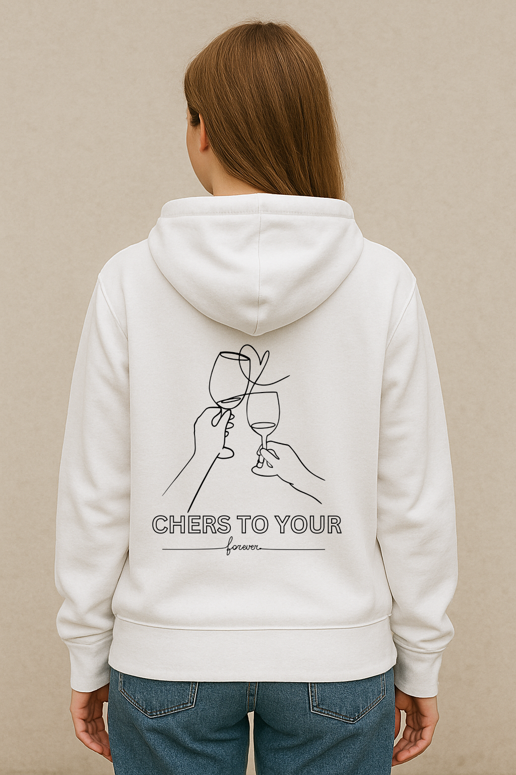 Cheers to YOUR forever Oversized Hoodie