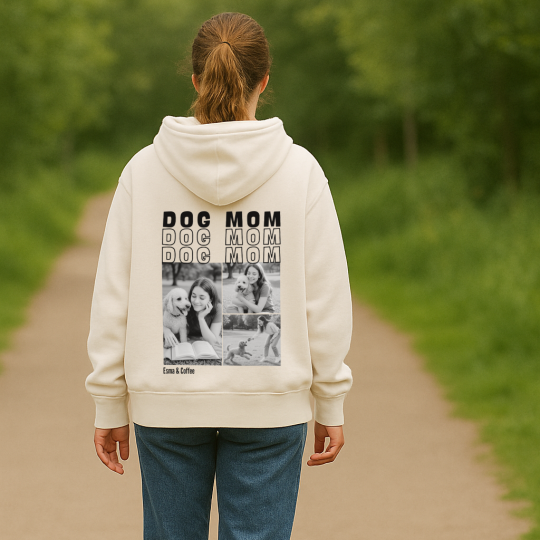 Dog Mom Personalisierbarer Premium Hoodie