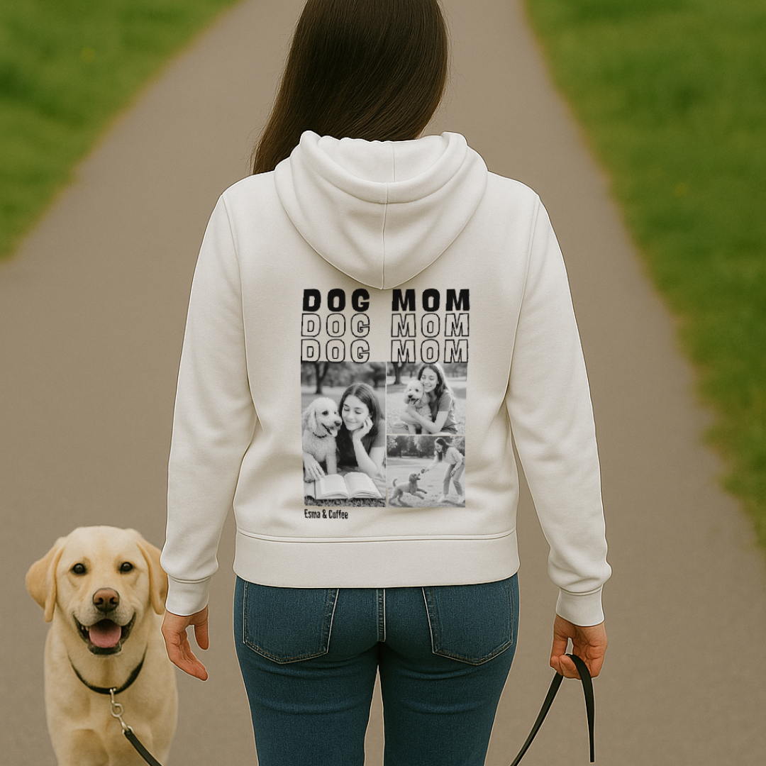 Dog Mom Personalisierbarer Premium Hoodie