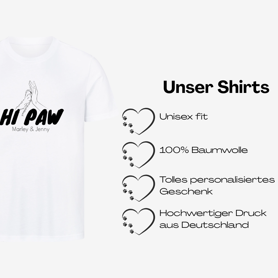 Hi Paw Personalisierbares Premium Shirt